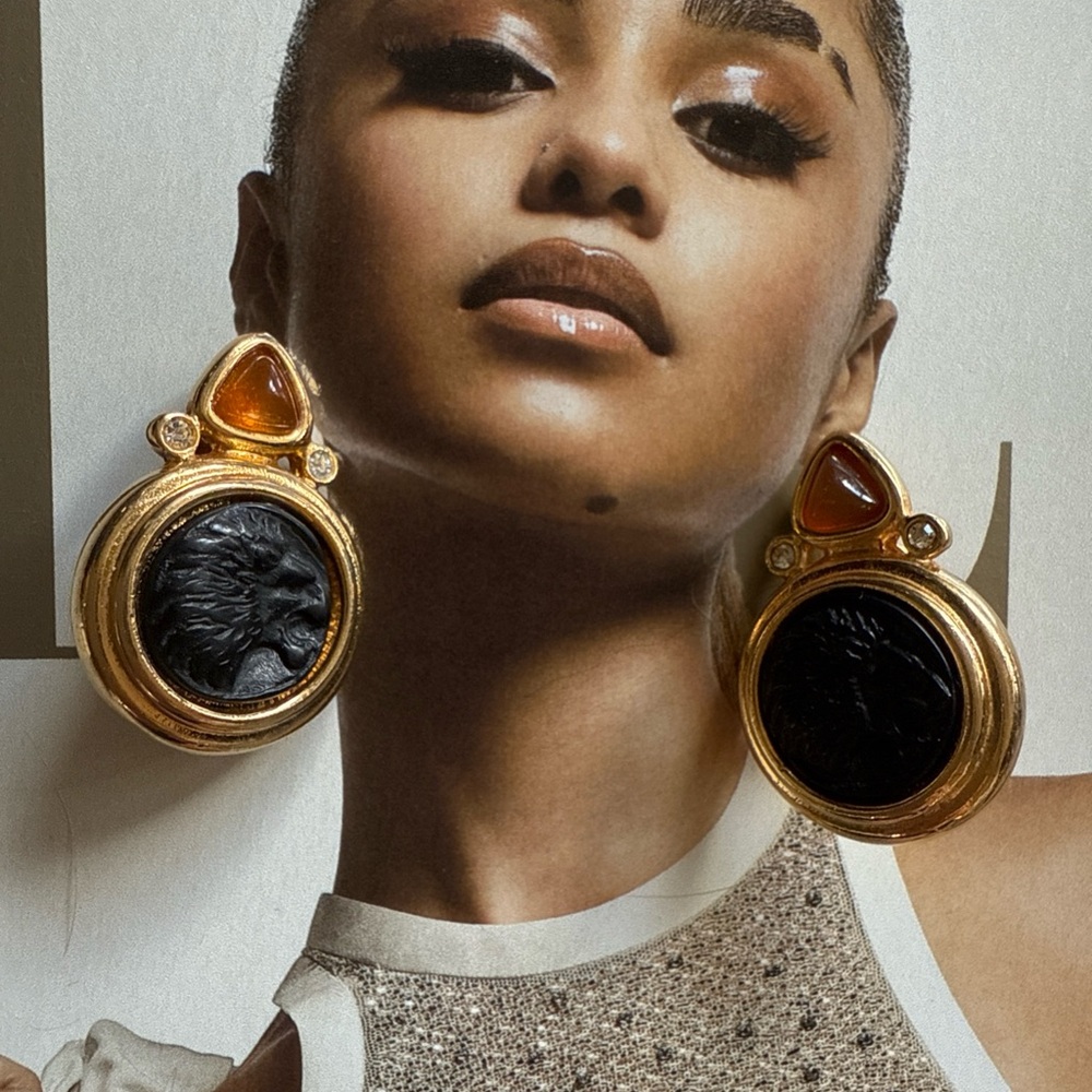 Vintage Jesara Coin Clip Earrings